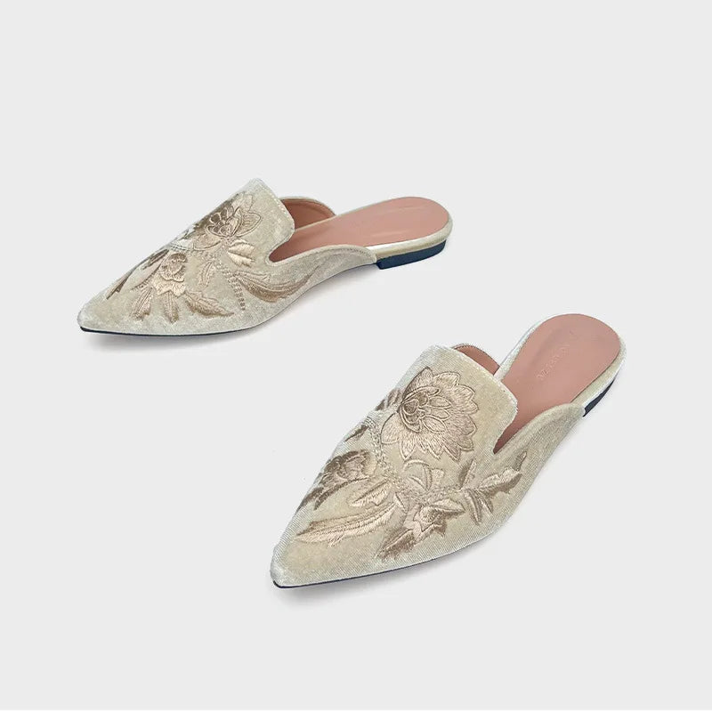 Natalie - Elegant Embroidered Sandals