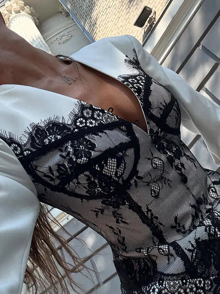 Miranda - Sleek Lace Mini Dress