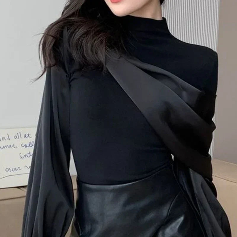 Emery - Sleek Satin Blouse