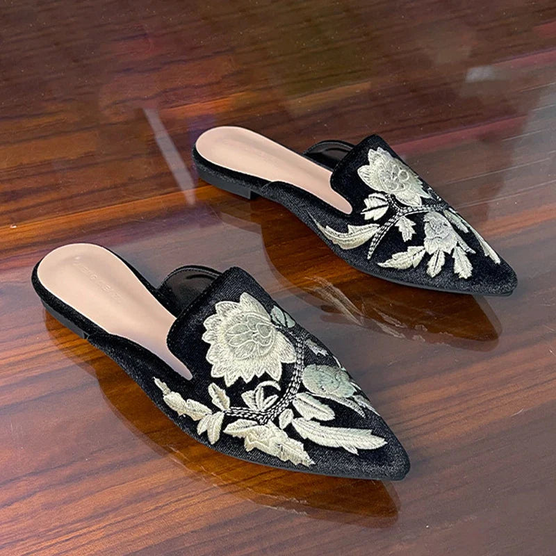 Natalie - Elegant Embroidered Sandals