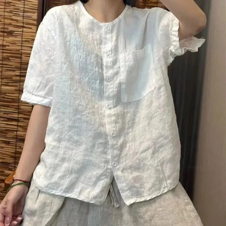 Valentina - Cozy Linen Blouse