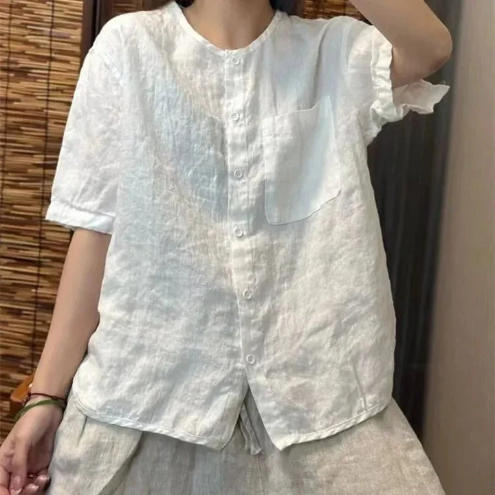 Valentina - Cozy Linen Blouse