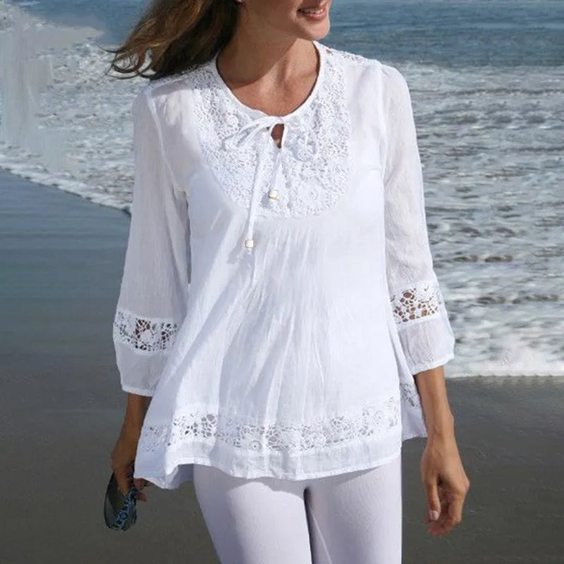 Delaney - Airy Lace Blouse