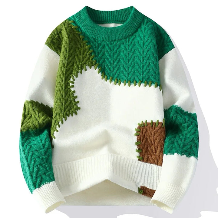 Cassian - Cozy Patchwork Sweater