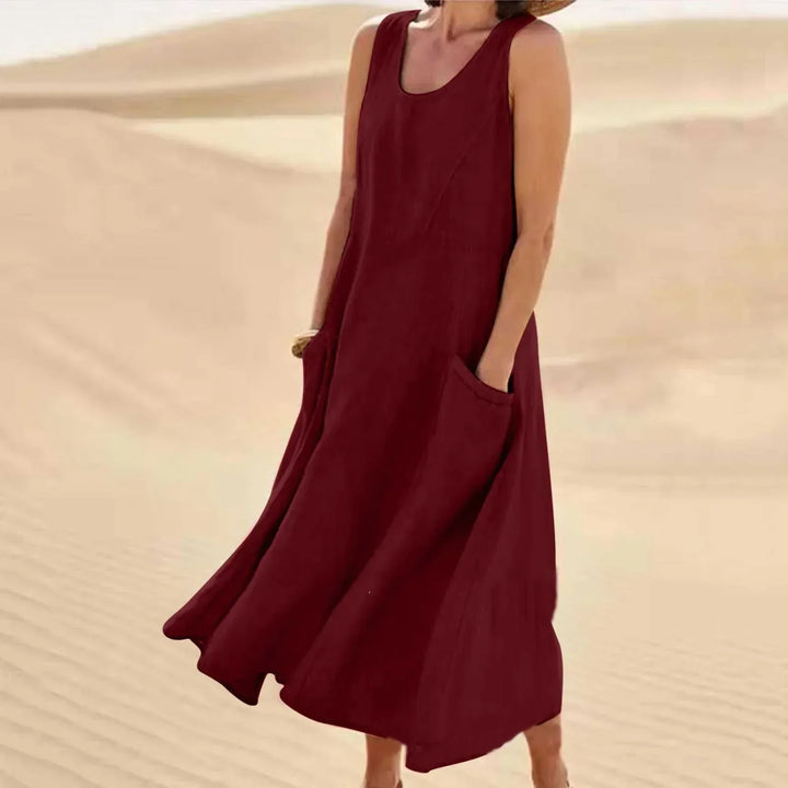 Nicolette - Soft Linen Maxi Dress