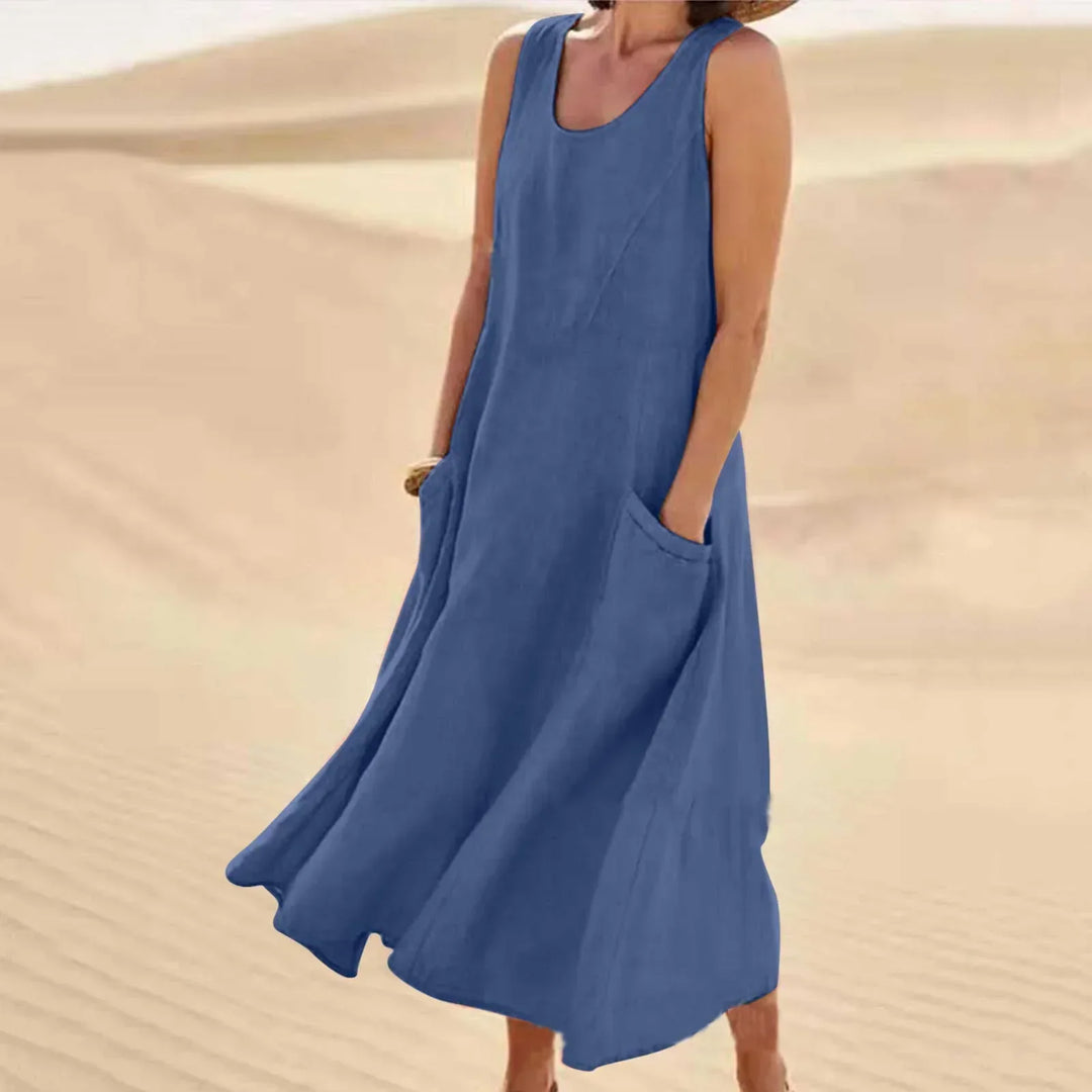 Nicolette - Soft Linen Maxi Dress