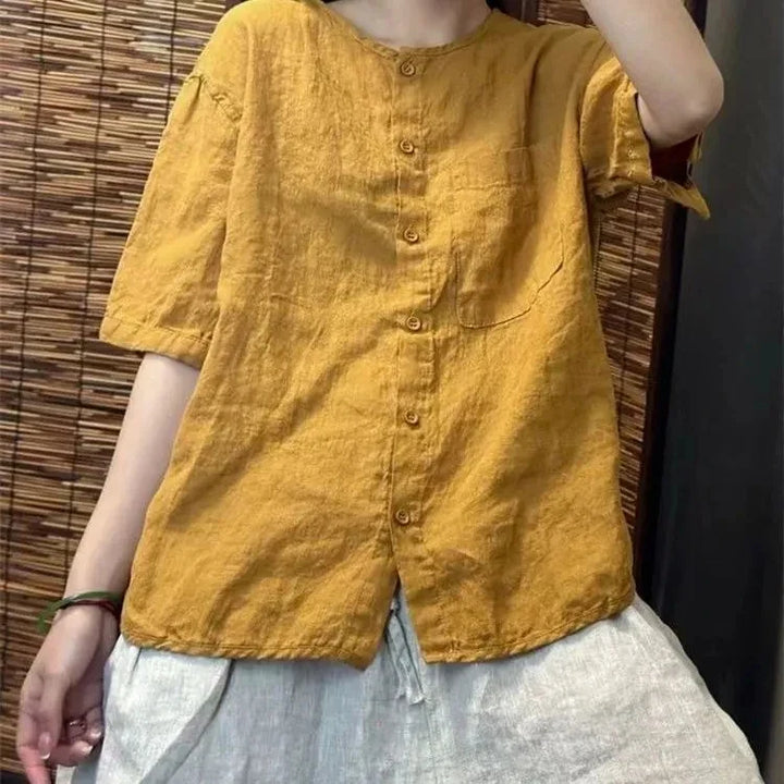 Valentina - Cozy Linen Blouse