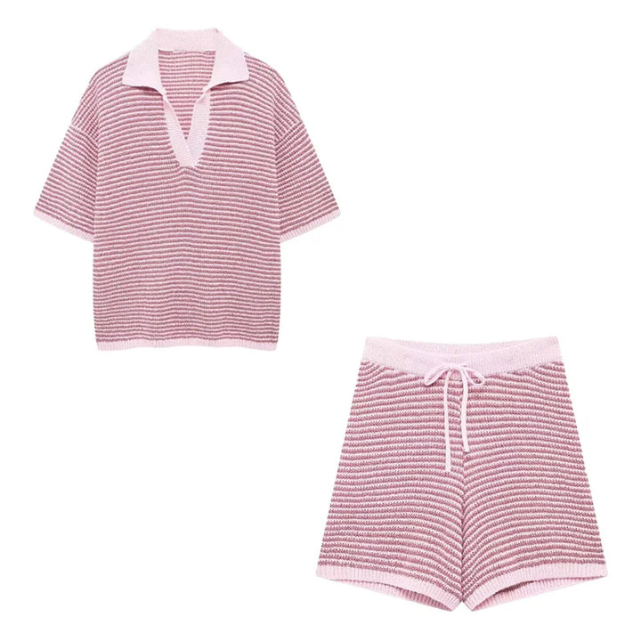Yani - Cozy Knit Polo Set