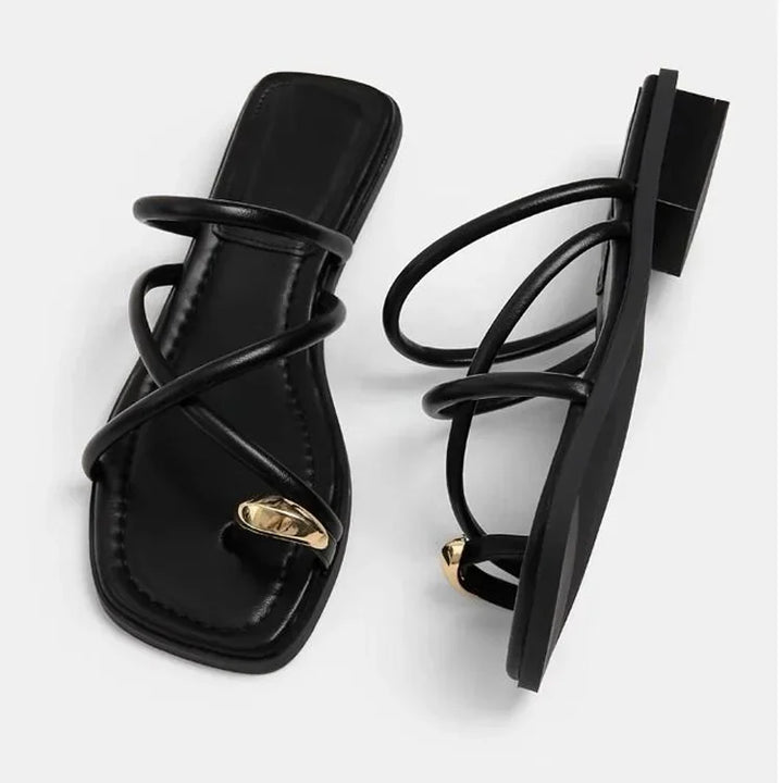 Frances - Sleek Leather Sandals
