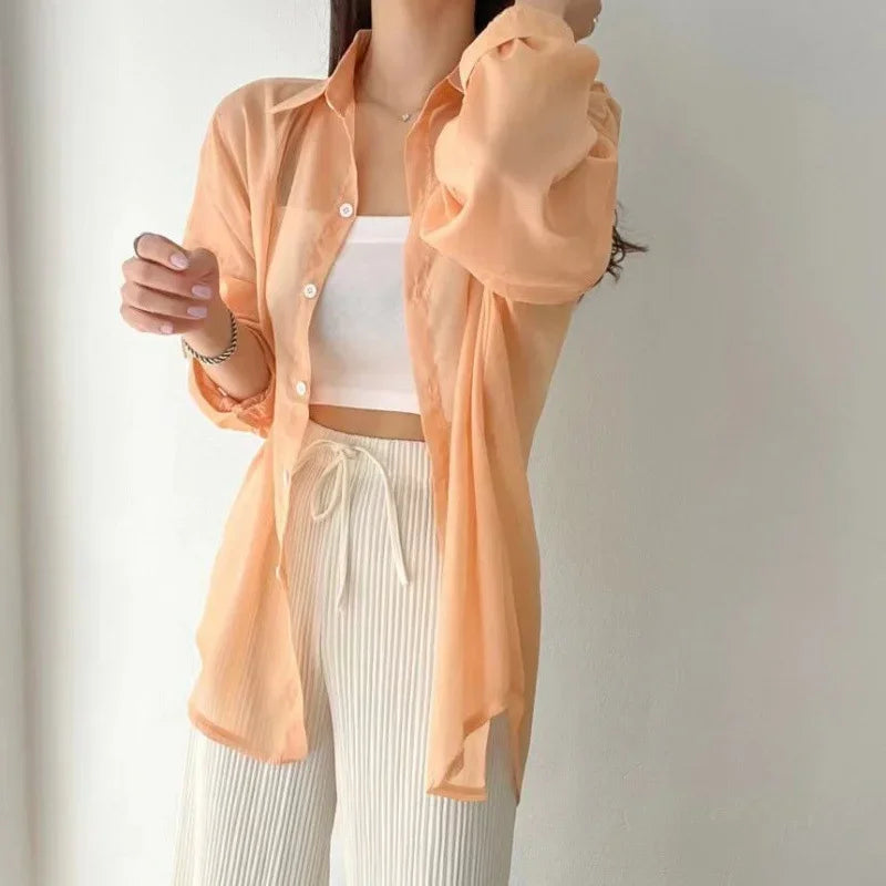 Estelle - Breezy Sheer Blouse
