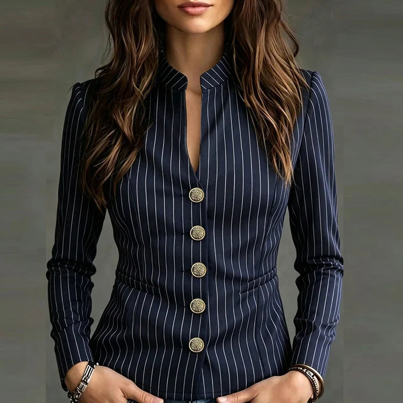 Ashley - Sleek Striped Blouse