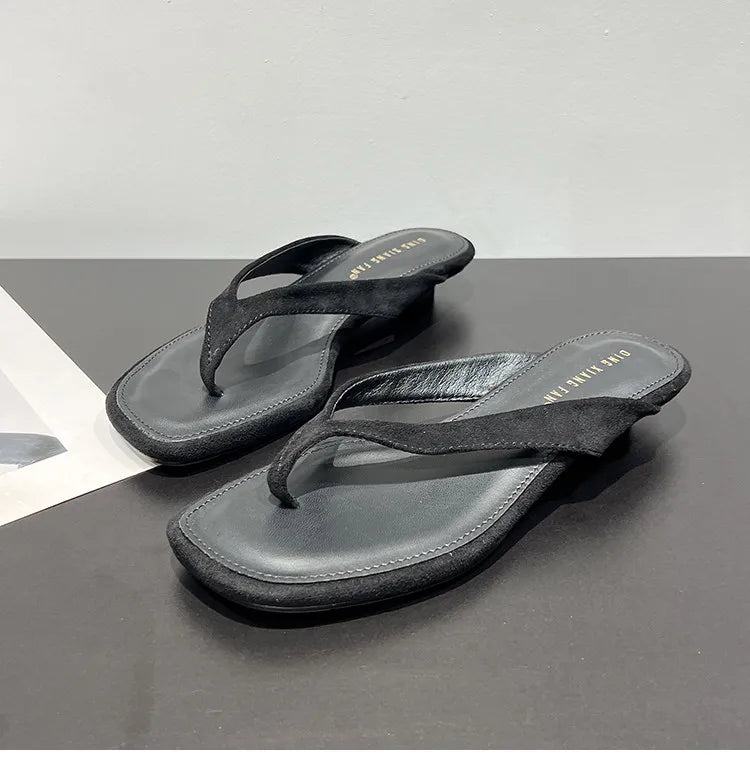 Zinnia - Sleek Suede Sandals