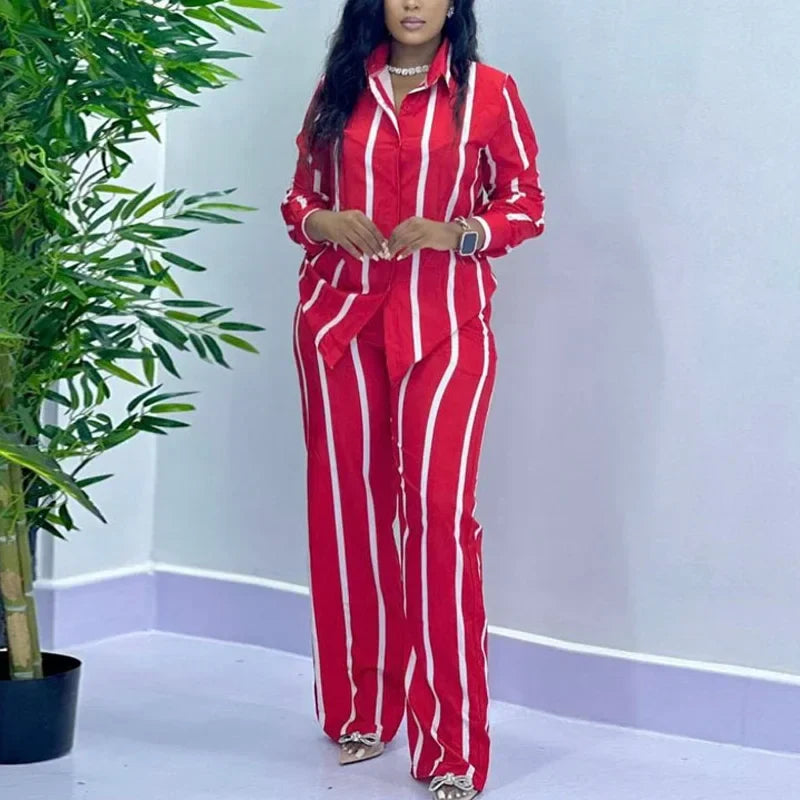 Lauren - Elegant Striped Set