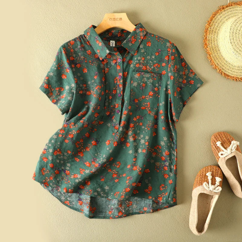 Talia - Breezy Floral Blouse