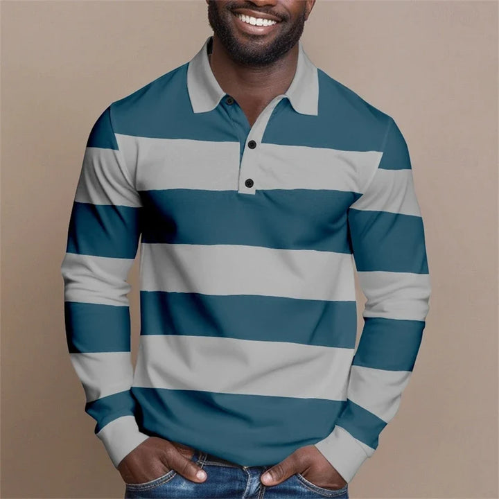 Zachary - Soft Striped Polo Shirt