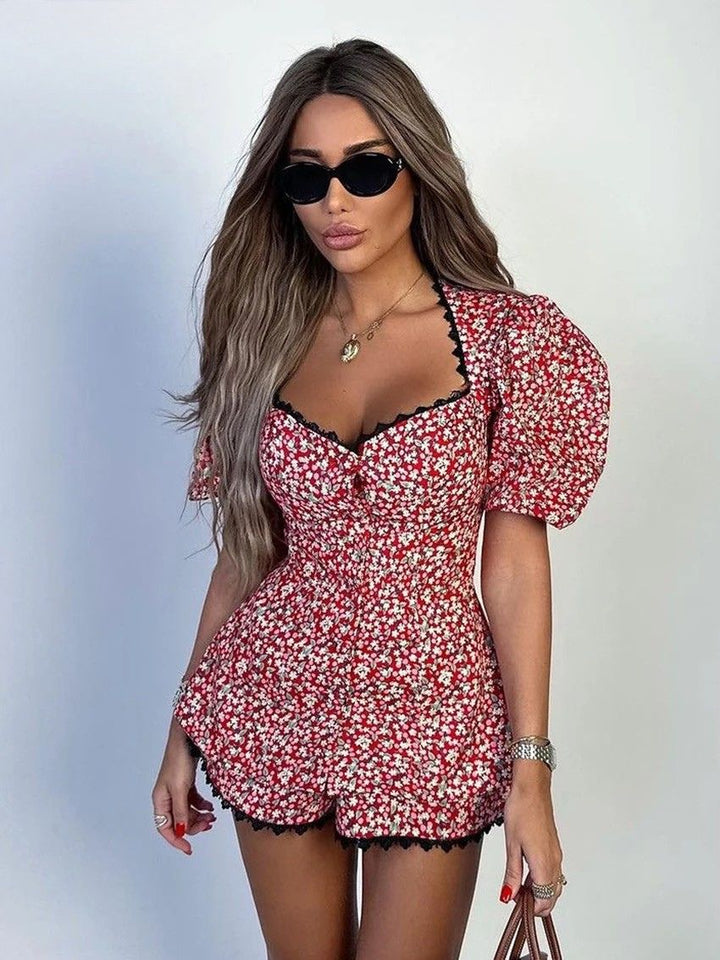 Quintina - Chic Floral Romper