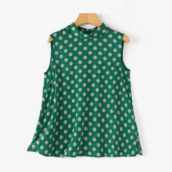 Tina - Airy Polka Blouse