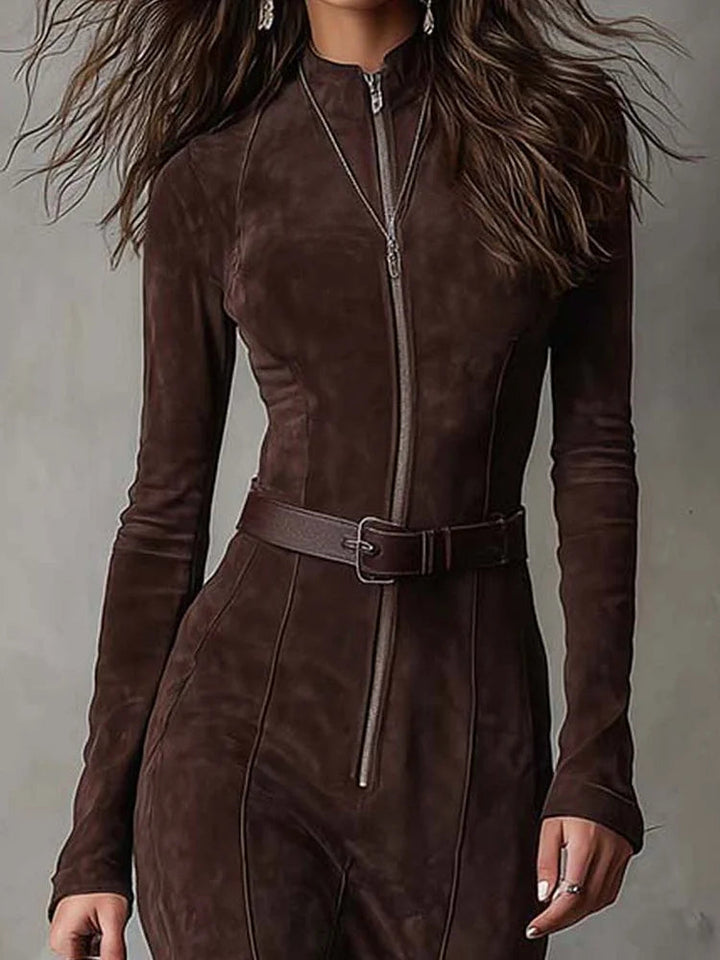 Hallie - Luxurious Suede Dress