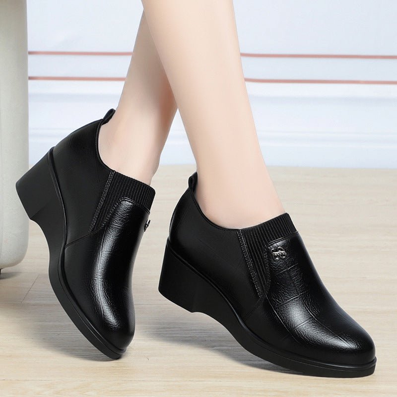 Taylor - Sleek Leather Wedges