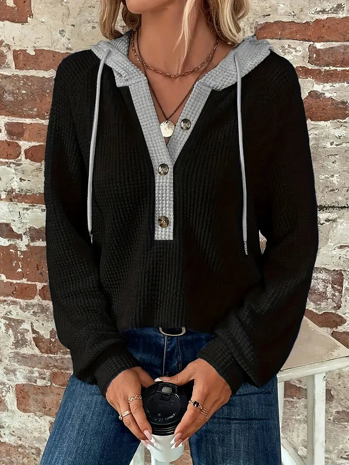 Rose - Cozy Waffle Hoodie
