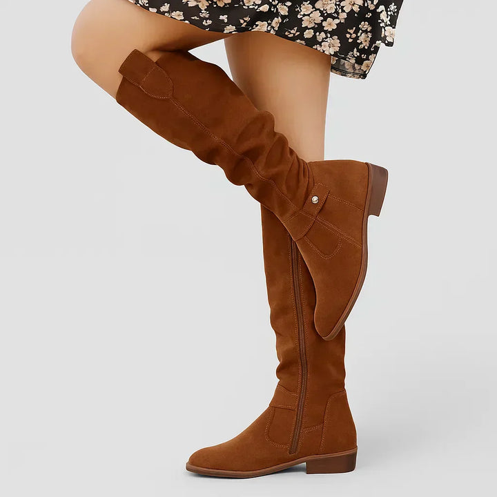 Zinnia - Relaxed Suede Boots
