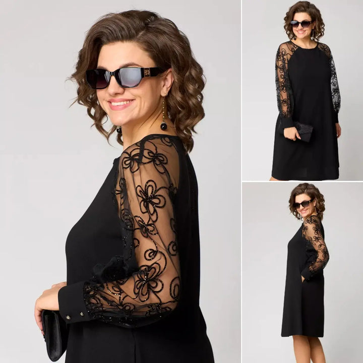 Francine - Elegant Sheer Midi Dress