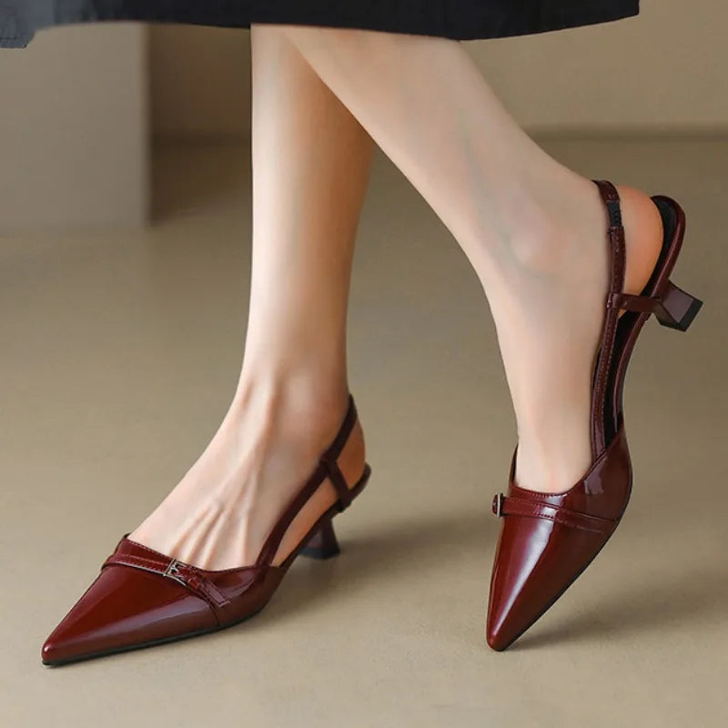 Alba - Sleek Satin Sandals