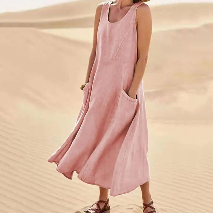 Nicolette - Soft Linen Maxi Dress