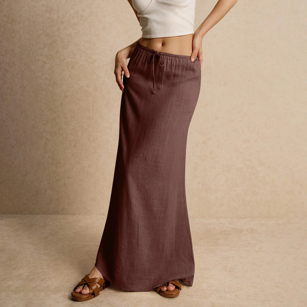 Daphne - Soft Textured Maxi Skirt