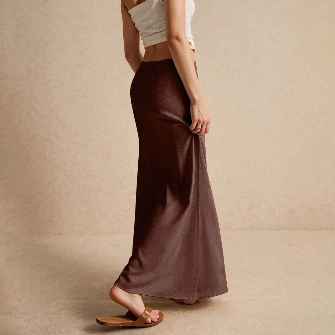 Daphne - Soft Textured Maxi Skirt