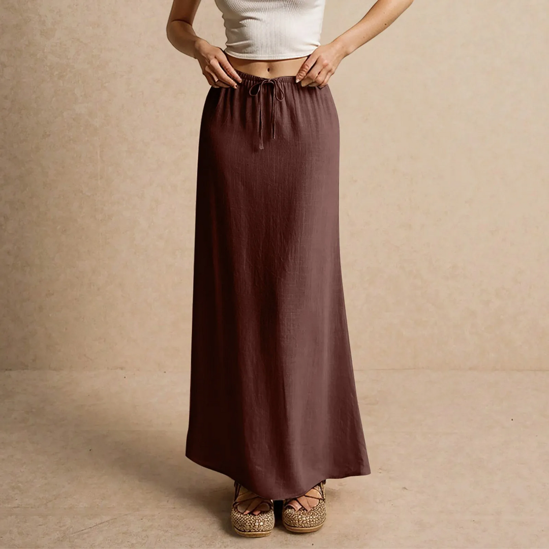Daphne - Soft Textured Maxi Skirt