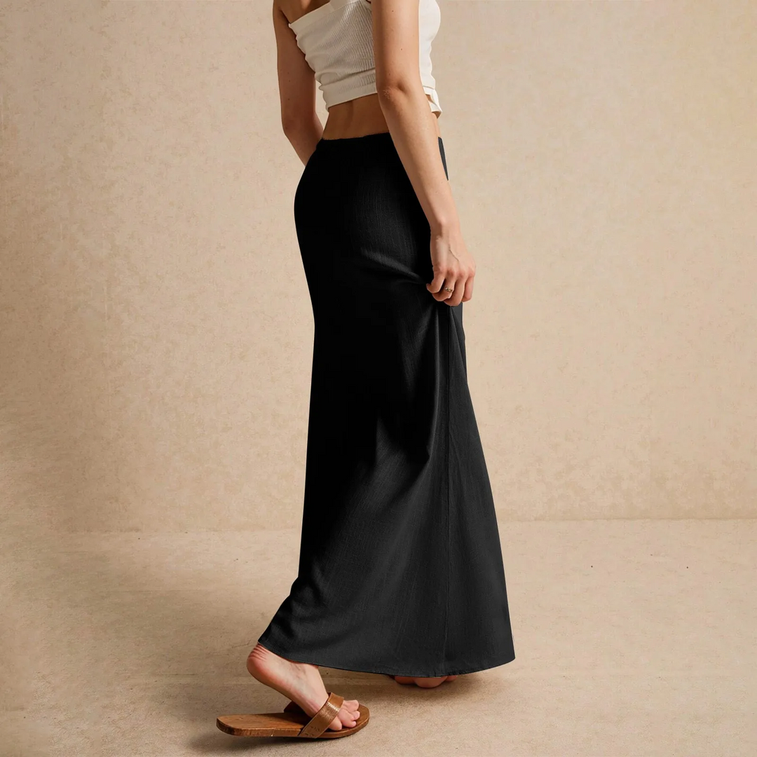 Daphne - Soft Textured Maxi Skirt