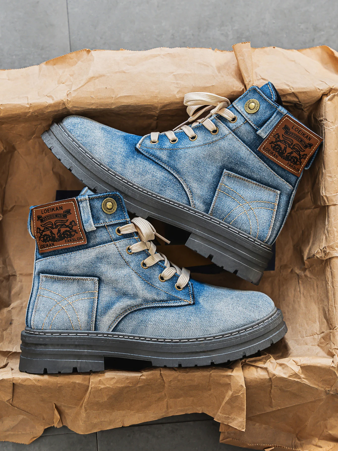 Perry - Sturdy Denim Boots