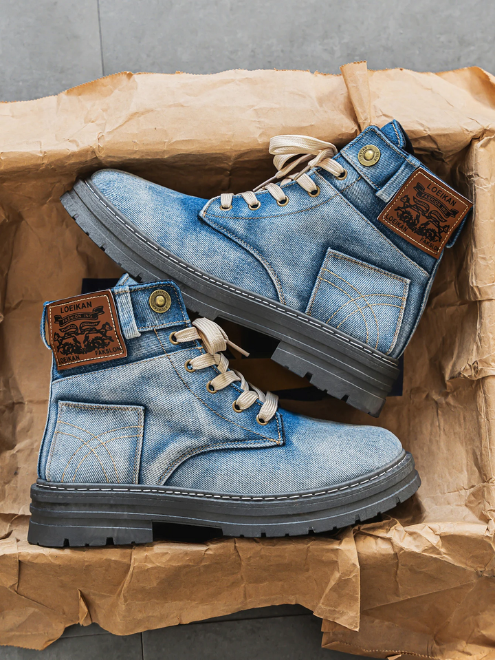 Perry - Sturdy Denim Boots