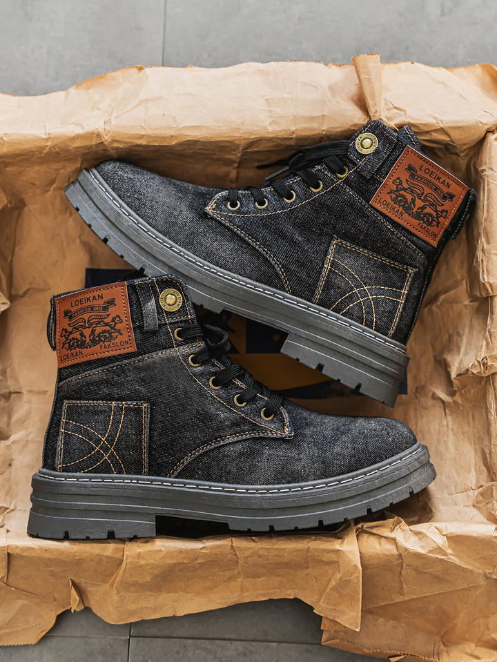 Perry - Sturdy Denim Boots