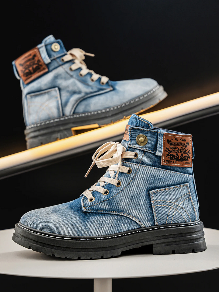 Perry - Sturdy Denim Boots