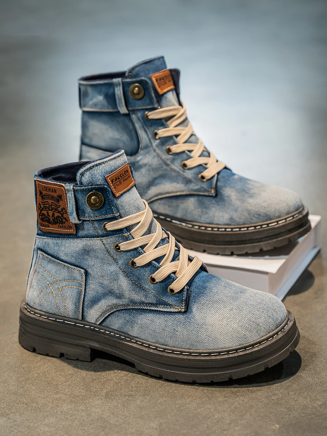 Perry - Sturdy Denim Boots