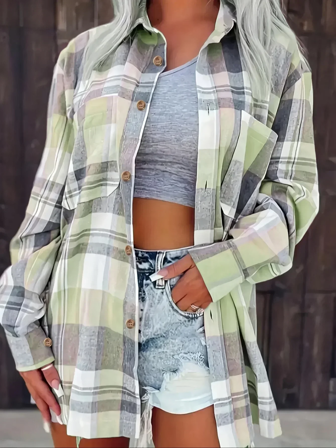 Rachel - Soft Checkered Shirt