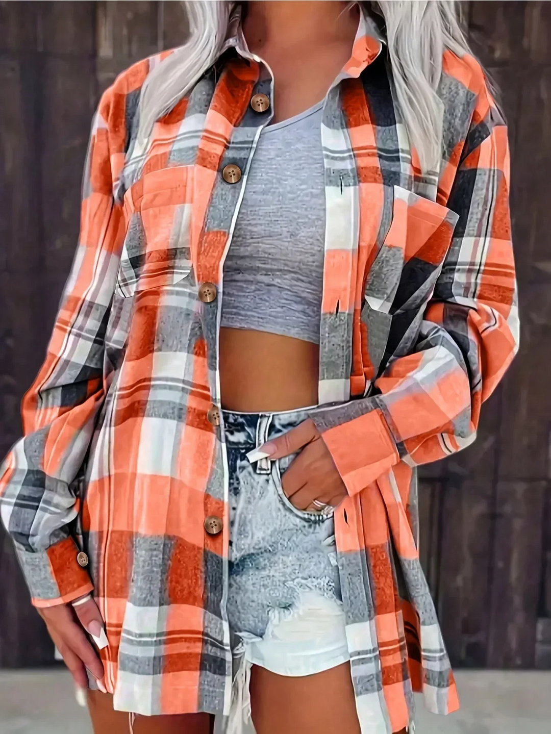 Rachel - Soft Checkered Shirt