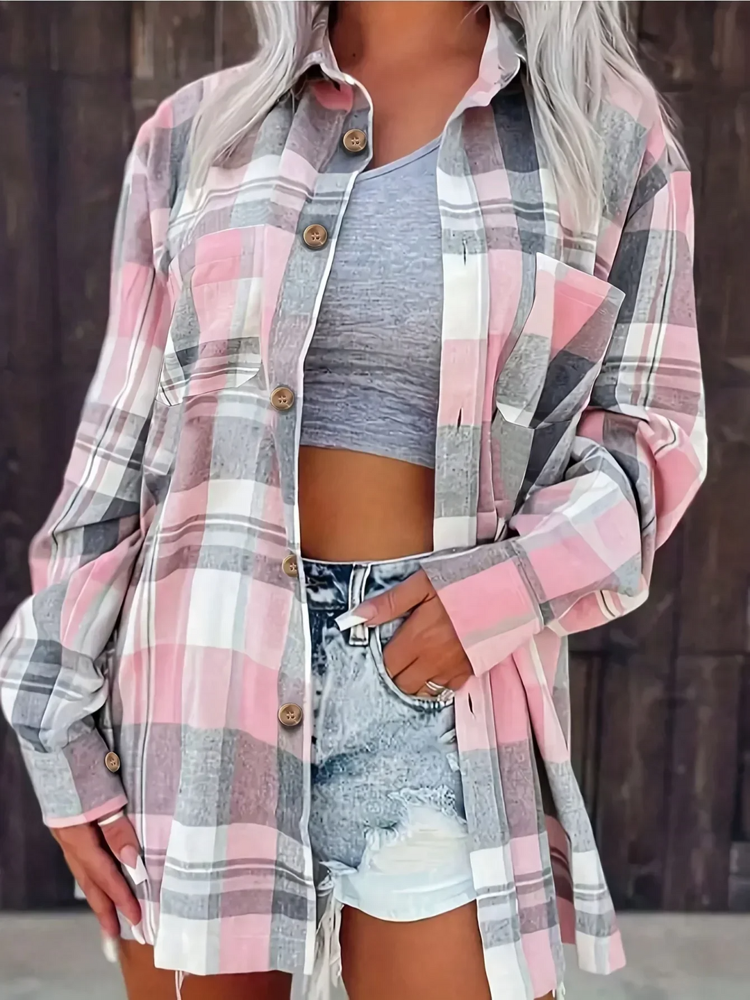 Rachel - Soft Checkered Shirt