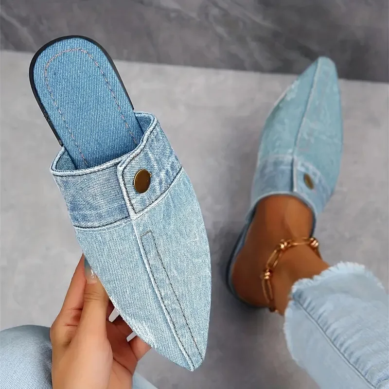 Xalina - Chic Denim Mules