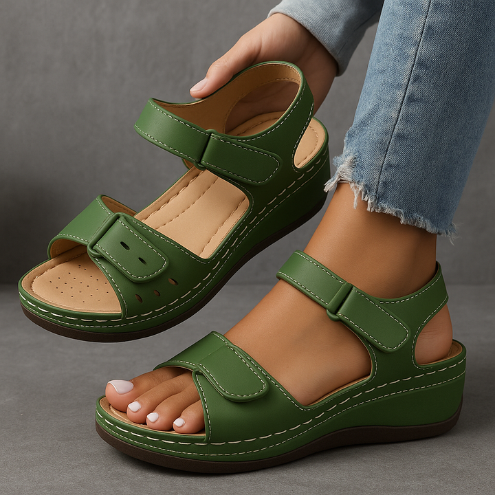 Tina - Cushioned Wedge Sandals