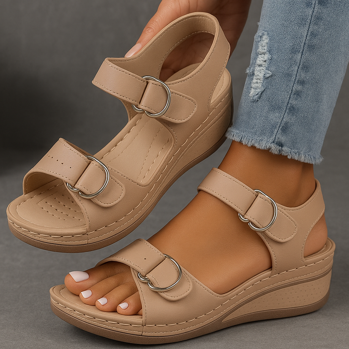 Tina - Cushioned Wedge Sandals