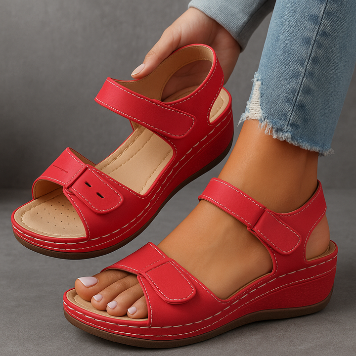 Tina - Cushioned Wedge Sandals