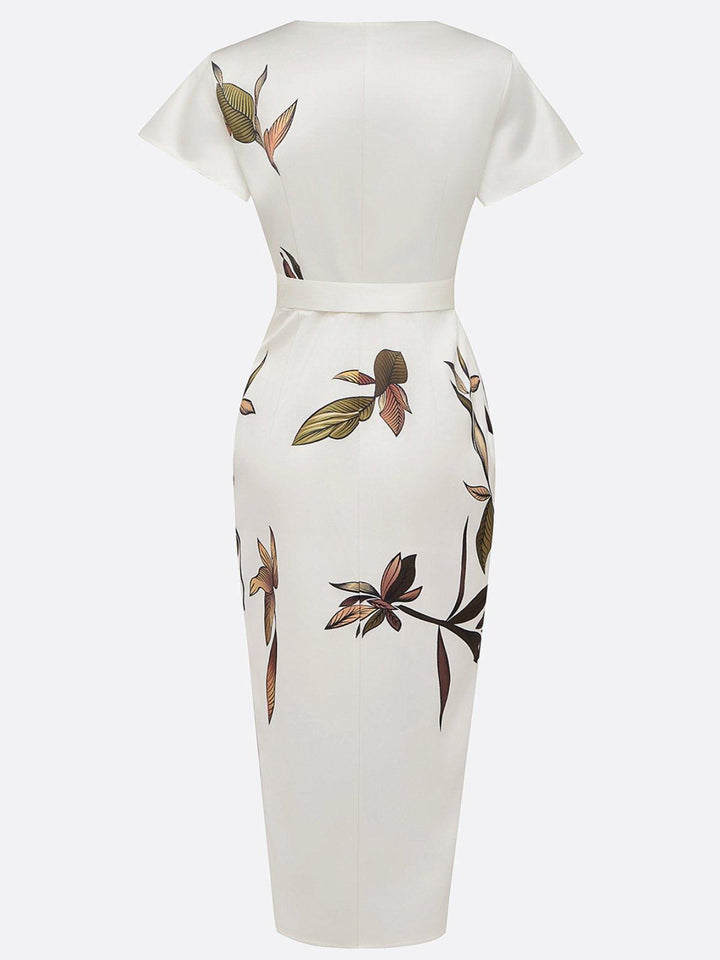 Yulia - Silky Wrap Midi Dress