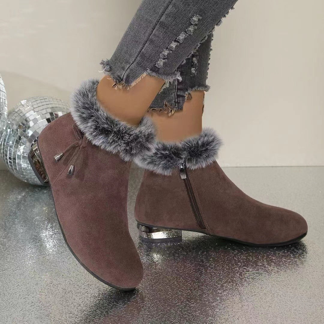 Claire - Plush Ankle Boots