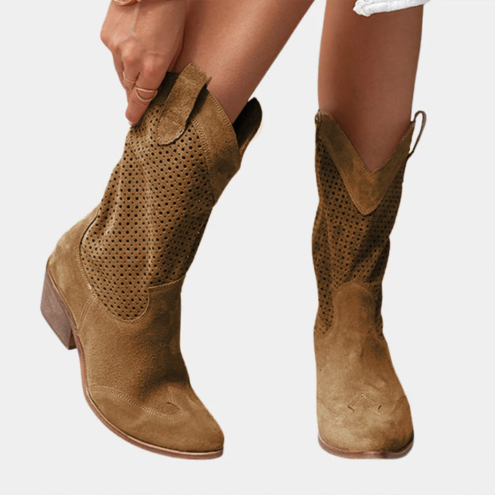 Bianca - Chic Perforated Boots