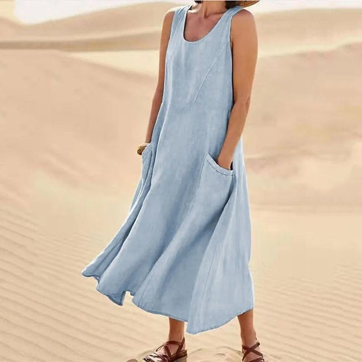 Nicolette - Soft Linen Maxi Dress