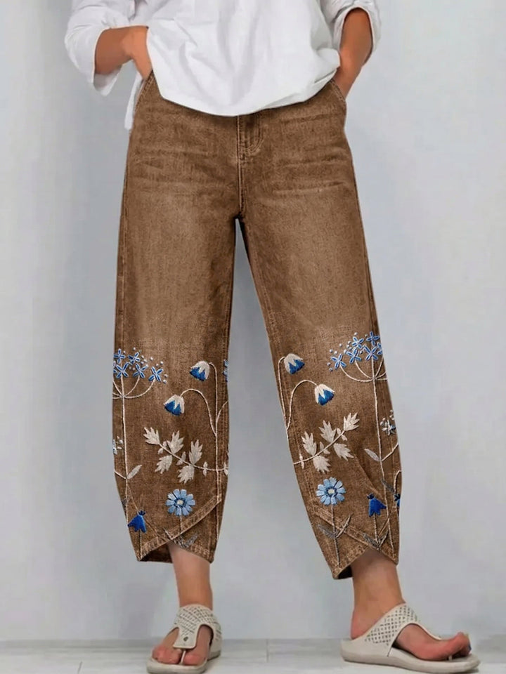 Uriella - Relaxed Embroidered Pants