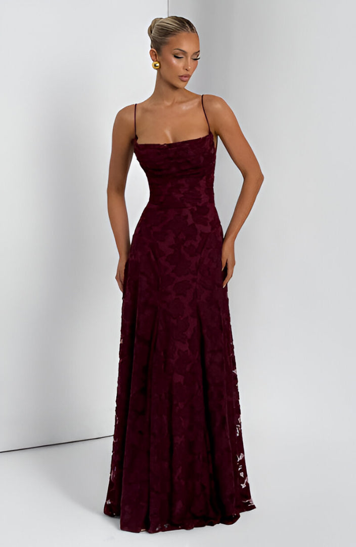 Delilah - Elegant Jacquard Gown